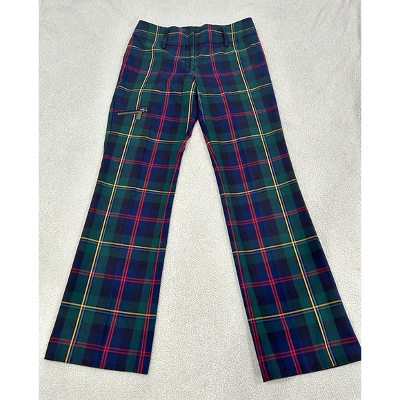 Tommy Hilfiger Tartan Vtg Y2K Cargo Plaid Pants Academia Prep Grunge Punk Sz 4 - Picture 2 of 9